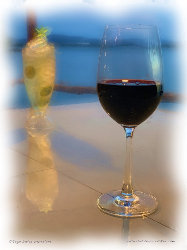 Unfinished Glass of Red Wine